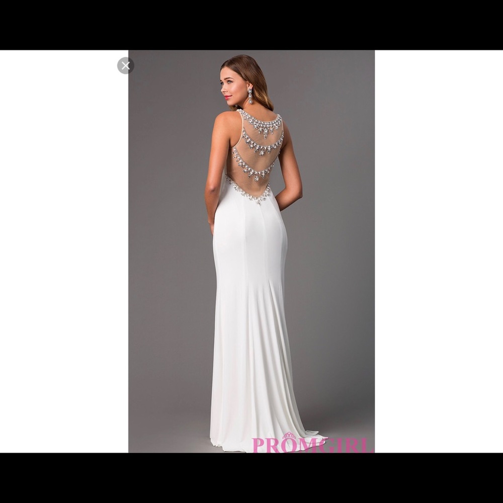 White Jovani Prom Dress